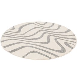 Tapis rond design avec effet relief NAYA