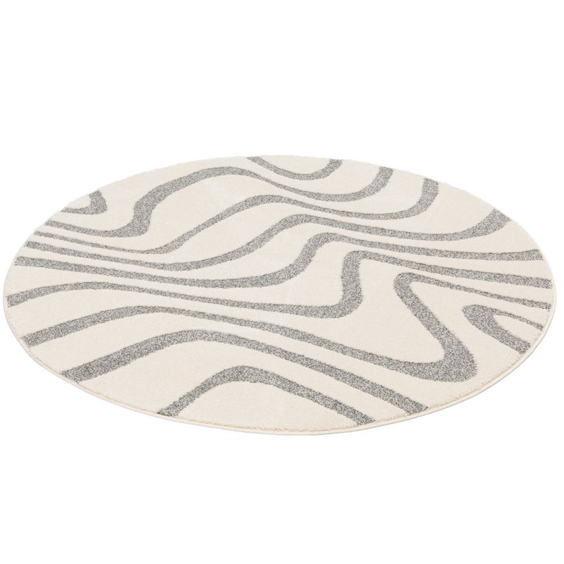 Tapis rond design avec effet relief NAYA