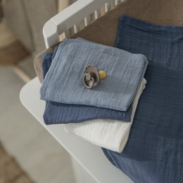 Hydrofiele doeken pre-washed Natural/jeans blue/indigo