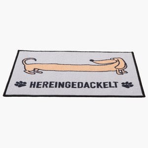 Fire mat rectangular dog gang gray H. 50 cm, ve 4