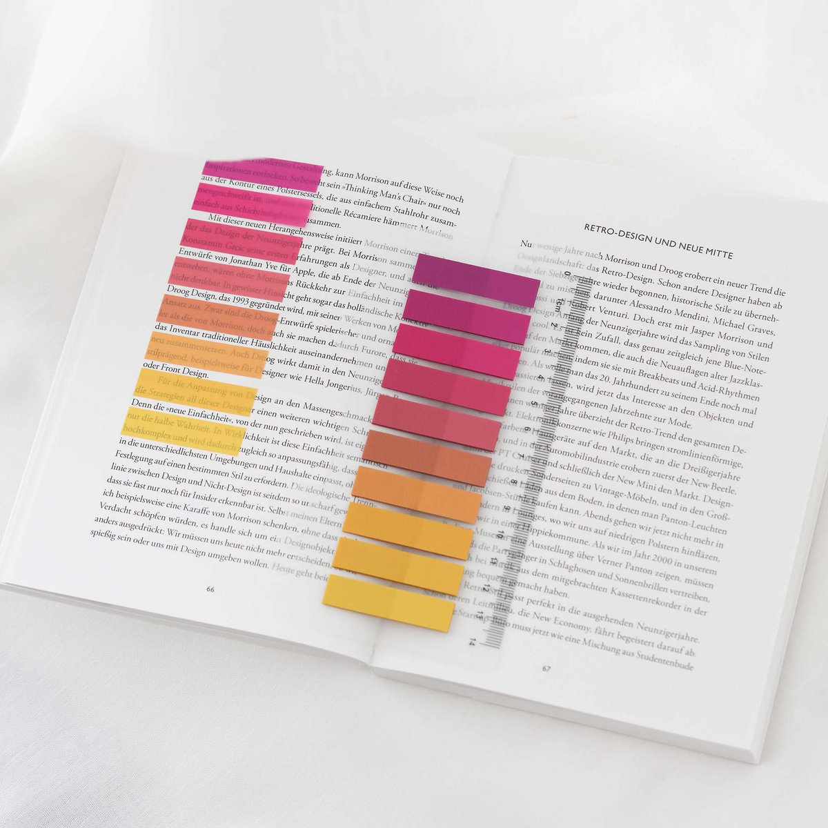 Golden Rose | Sticky Notes | Ordinate Transparent Haftnotizen | Seitenmarkierer | Ästhetischer Post it | Haftstreifen |