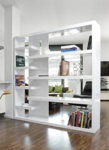 Roomdivider 200x35x200 cm wit