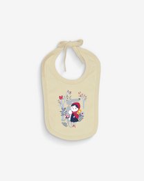 Bavoir naturel Chaperon Rouge 100% coton bio certifié OEKO-TEX