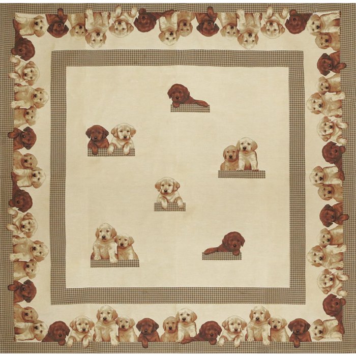 Puppy Labrador Plaid Beige