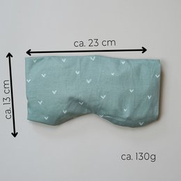 Afslapningspuder til øjnene med organisk stavet og organisk lavendel-heart matcha