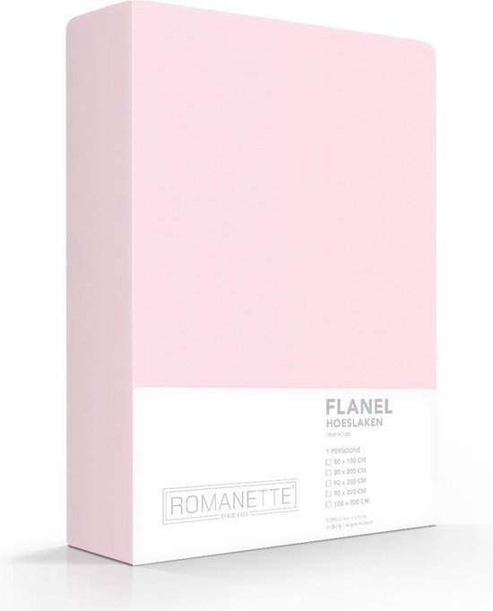 Romanette Flanell Fitted Sheet Rose