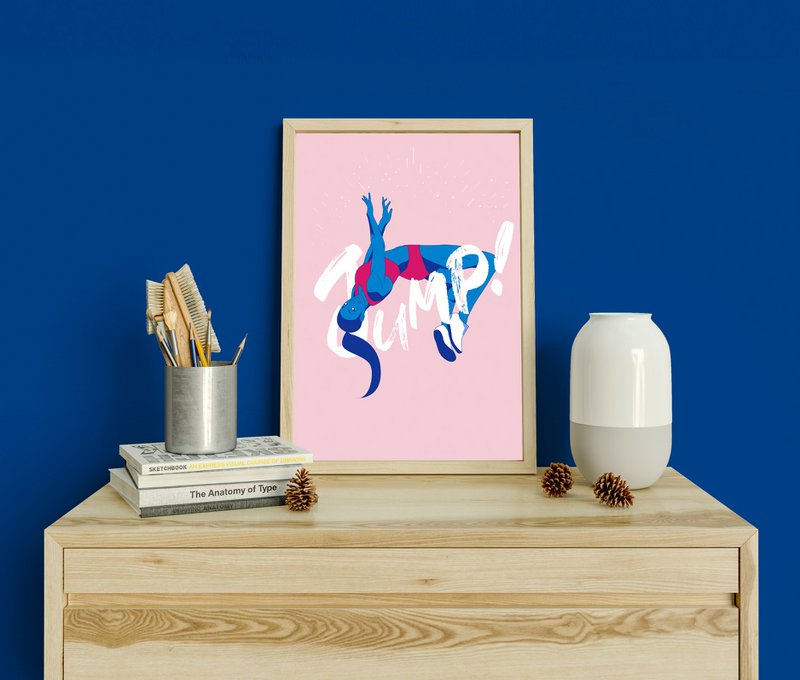 Le Saut - Wandkunst-Illustration