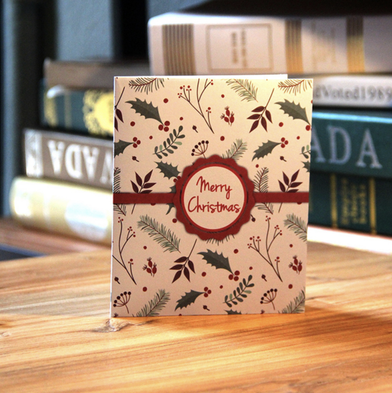 3D pop up Christmas card Merry Santa on a sleigh with reindeer