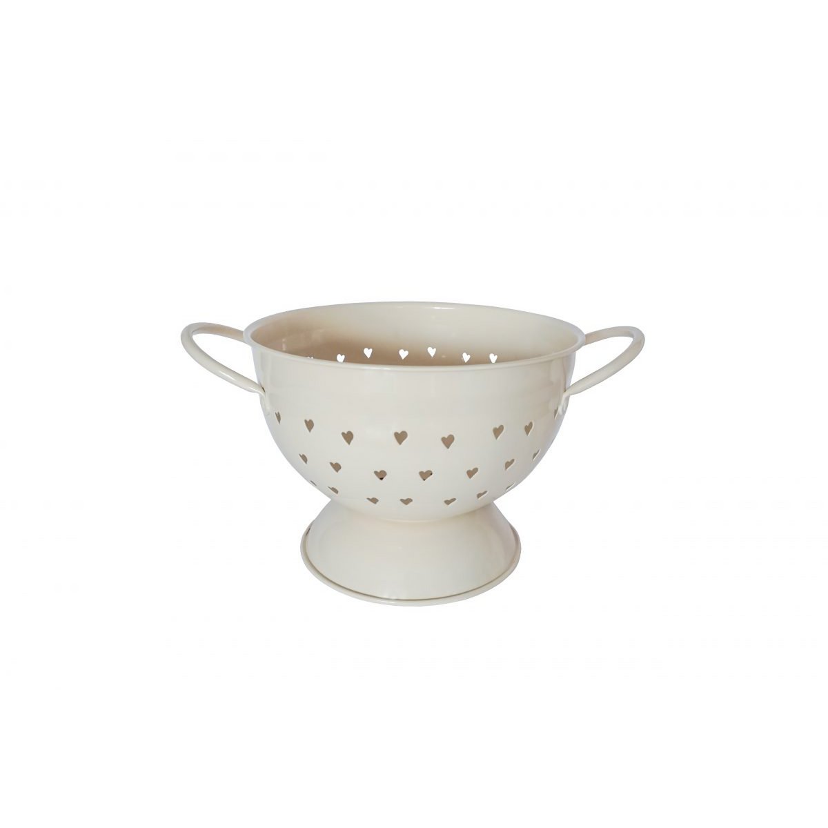 Durszlak beżowy z sercami 21 cm Isabelle Rose