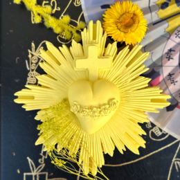 Ex-Voto-Wanddekoration Cœur Vital - Frühlingsfarben | Sommer