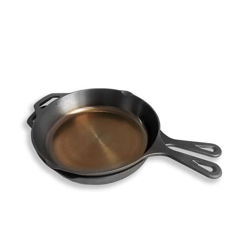 Padella in ghisa lucidata 25 e 30 cm - 2 pezzi