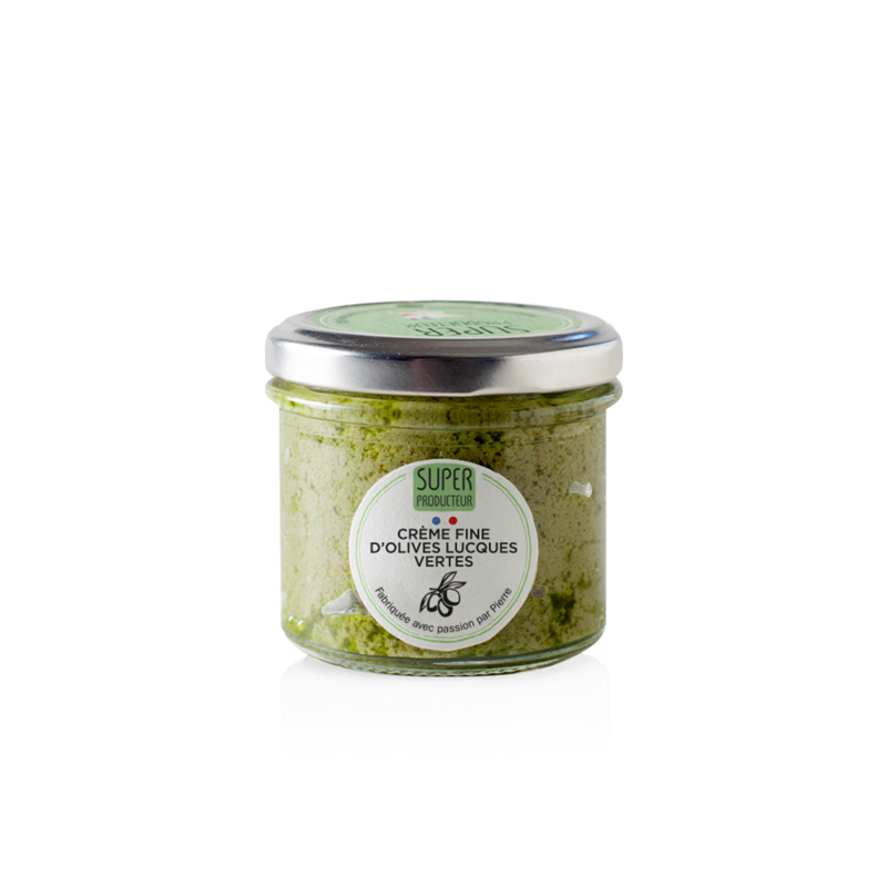 Fin creme af grønne Lucques-oliven - 90 g