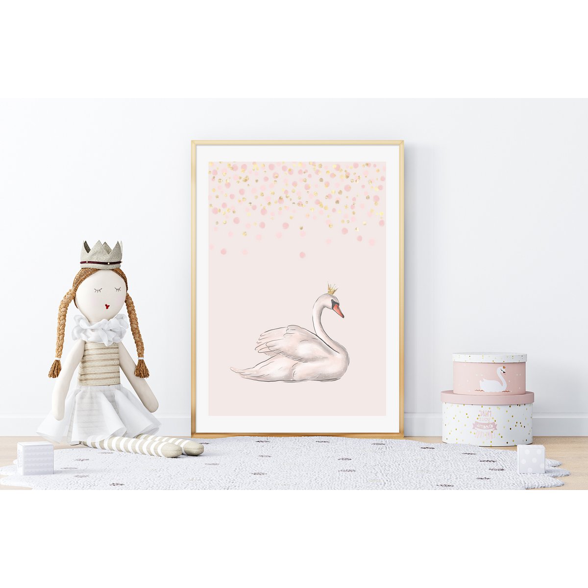 Swan poster, ballet poster, ballerina poster, ballet print, ballet poster, girls room poster, girls nursery poster, pink girls room decor