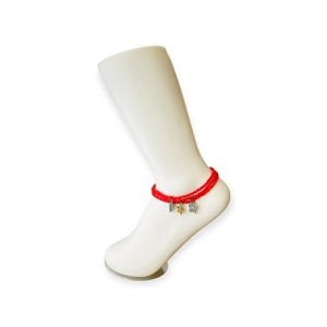 Masai Beaded Anklet Red