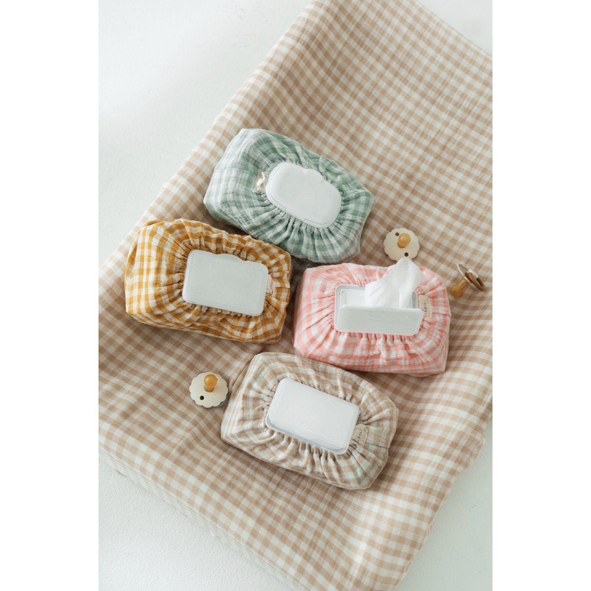 Copertina di salviette per bambini Tisu, collezione Gingham
