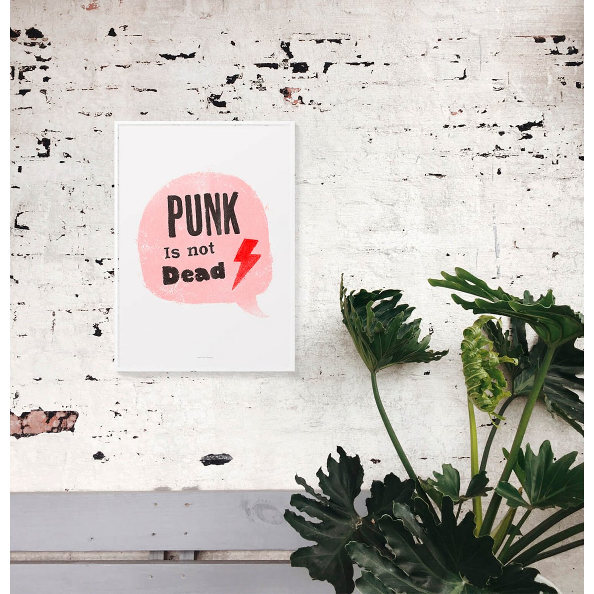 El punk no está muerto. Impresión de arte de pared.