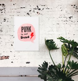 Punk er ikke dødt vægkunsttryk