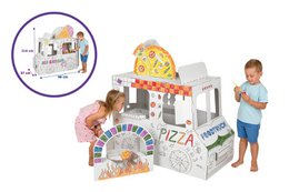 Legehus Food Truck Pap legehus til børn – DIY Construction & Coloring 3+