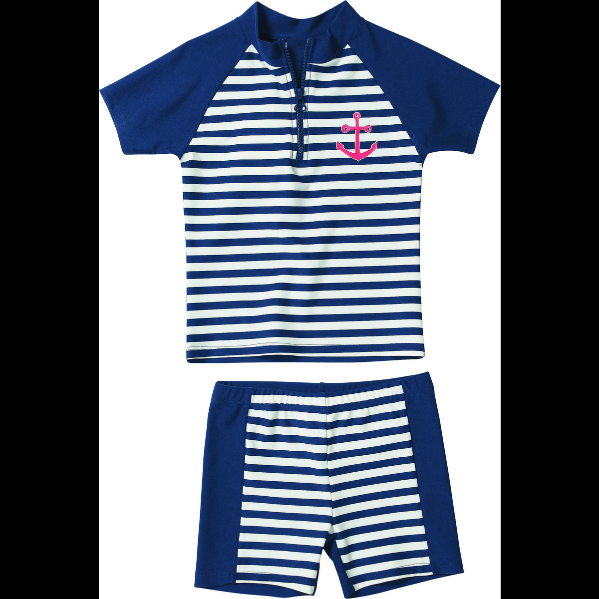 Maillot de bain protection UV Maritime - marine / blanc