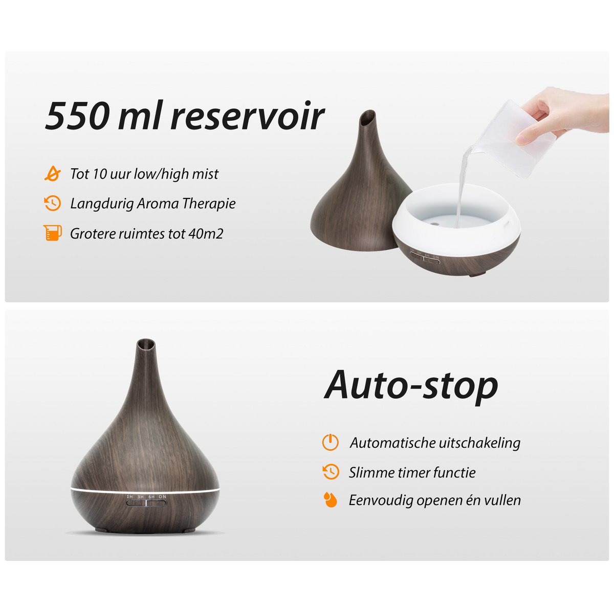 Lotus Pro - Dunkles Holz - Aroma Diffusor