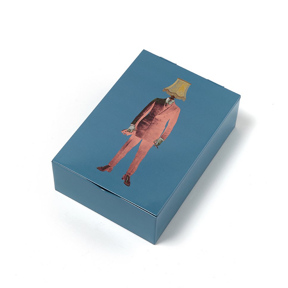 Lampaman rectangular metal tin box