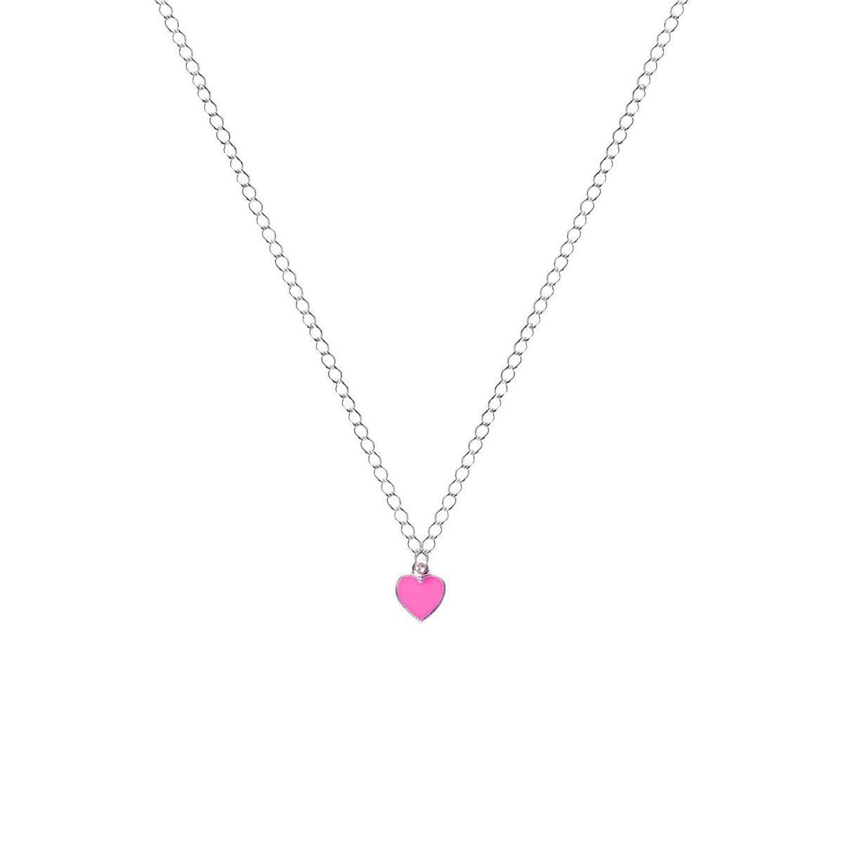 Collar de corazón rosa, naipes inspirados en la reina de corazones