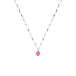 Rose Pink Heart halskæde, spillekort inspireret Queen of Hearts