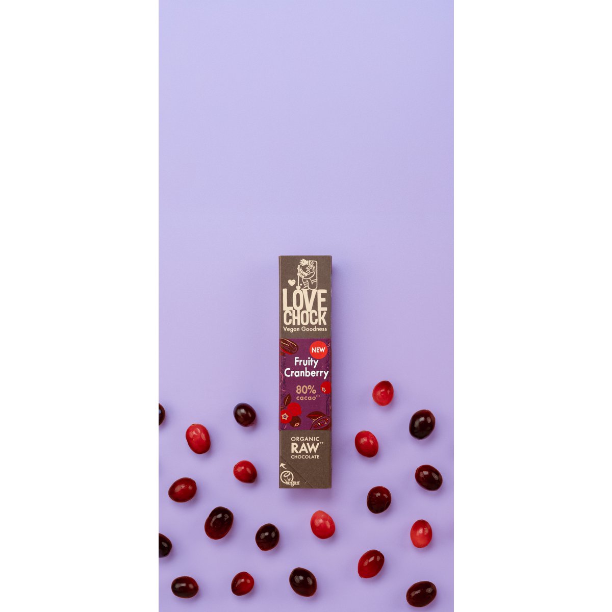 80 % Schokolade mit Cranberries – Bio, roh, pflanzlich und nachhaltig