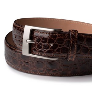 CROCODILE BELT | CHOCOLATE