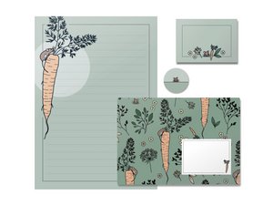 Briefpapier Set 04 Maus mit Möhre