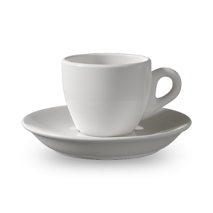 CUP AND SAUCER 65 CC ROSA WHITE