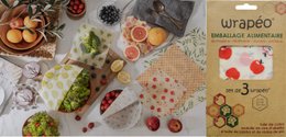 wrapéo beeswax - set of 3 S/M/L color - 18x20 / 25x28 / 33x35.5 cm