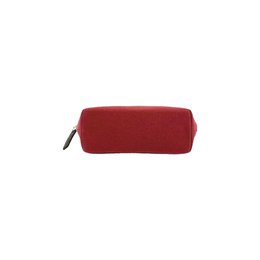 K0026XB | Pochette for Woman in Canvas/Genuine Full Grain Volanata Leather - Color Bordeaux/Dark Brown. Zip closure. Dimensions: 17 x 13 x 6.5 cm - Packaging: Tnt bag
