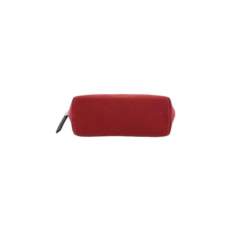 K0026XB | Pochette for Woman in Canvas/Genuine Full Grain Volanata Leather - Color Bordeaux/Dark Brown. Zip closure. Dimensions: 17 x 13 x 6.5 cm - Packaging: Tnt bag