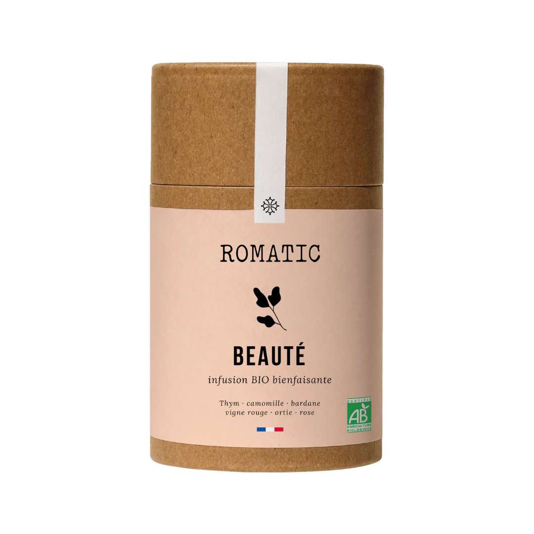 Biologische BEAUTY-infusie 50g - tijm - kamille - klis - rode wijnstok - brandnetel - roos