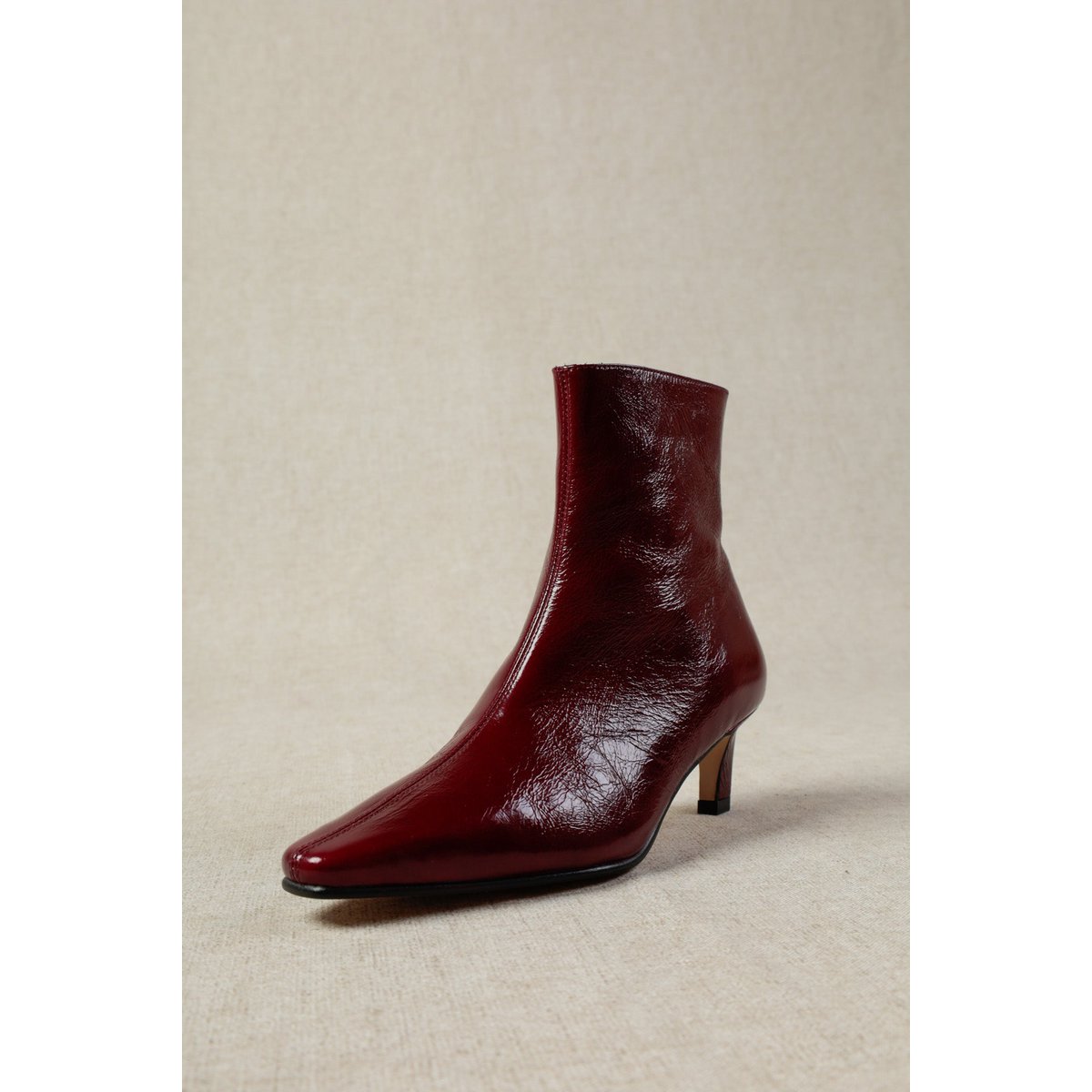 CRANE BURGUNDY – Premium leren laarzen met hak van Venetië