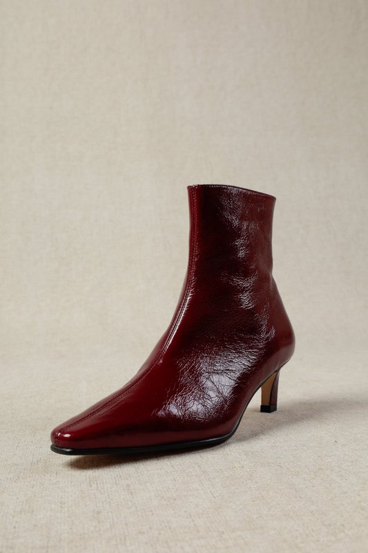 CRANE BURGUNDY – Premium leren laarzen met hak van Venetië