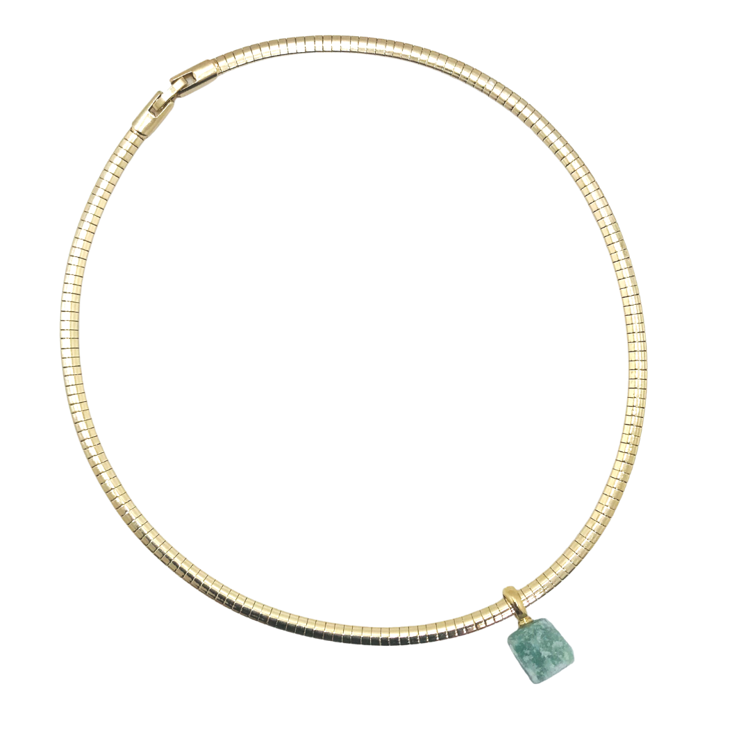Cotton Candy Gem Pendant - Grøn kvarts