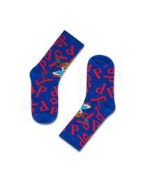 koaa – Pippi Longstocking “P” – Easy Socks blue/red