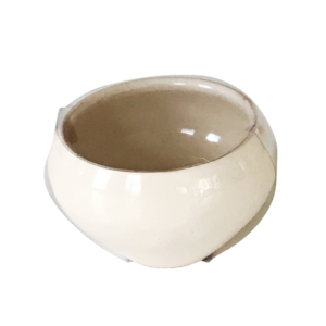 Mini bowl 7x4.5cm off-white with mica