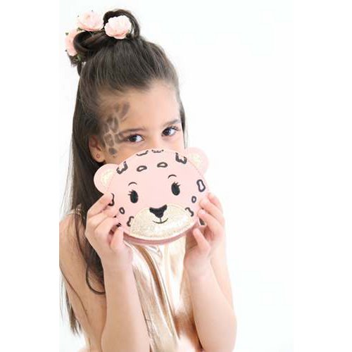 Bolso bandolera infantil - Léo el Leopardo rosa