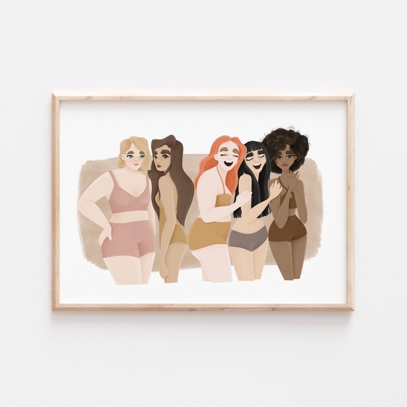 Diversity Body Positive - Art Print (A4)