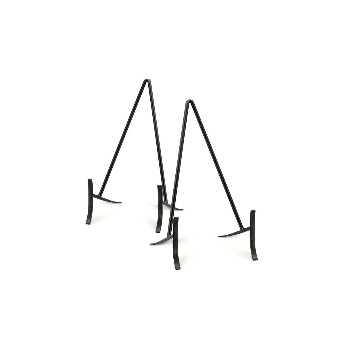 Set/2 Plate Stand Small Black 11x20cm