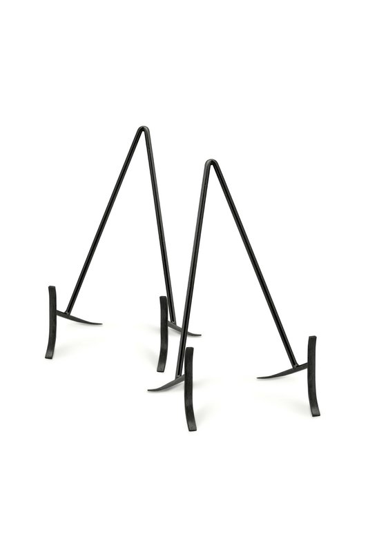Set/2 Plate Stand Small Black 11x20cm