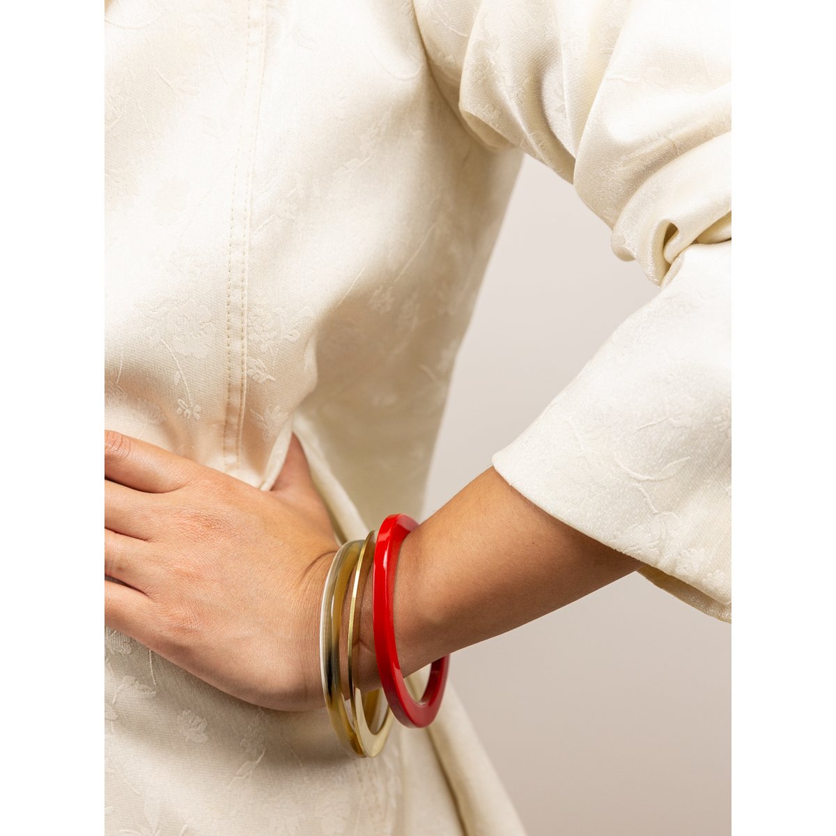 Bracelet en corne blonde