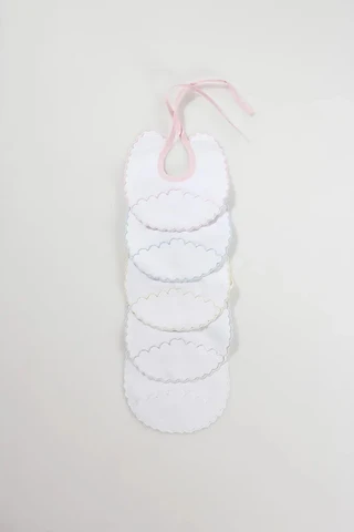 Baby Round Bib to Embroider, Martifanel, Box of 12