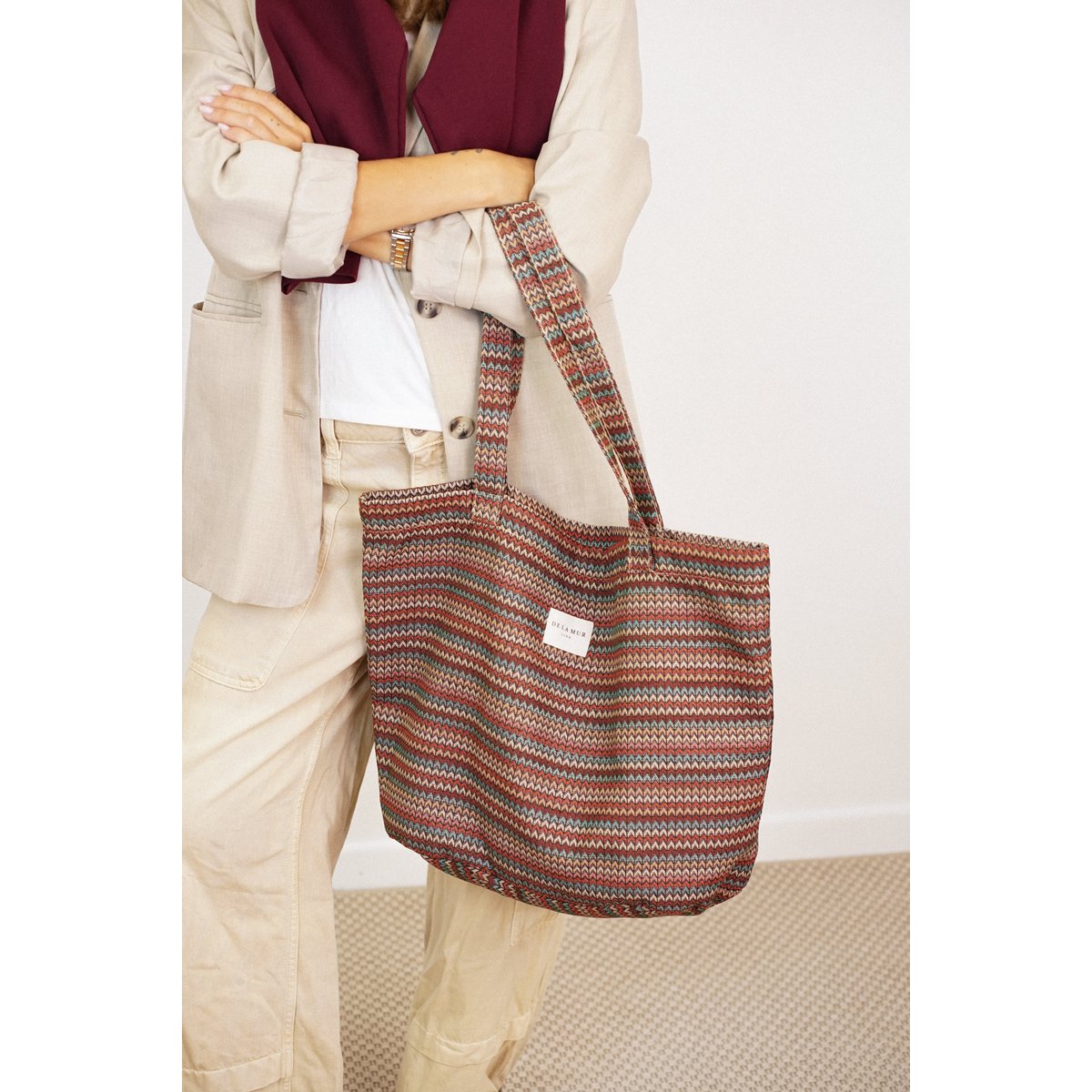 Large Shopper with zipper FRON