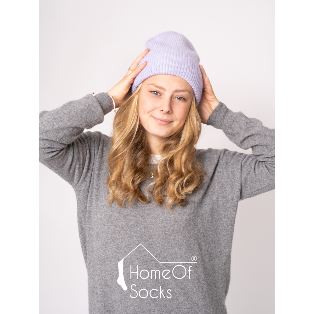 Hat with envelope beanie with wool