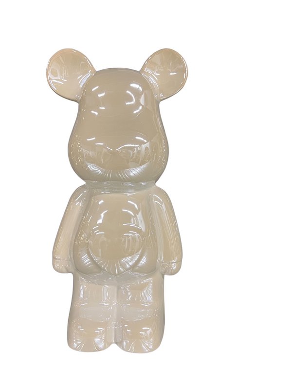 Ours en céramique 28cm blanc