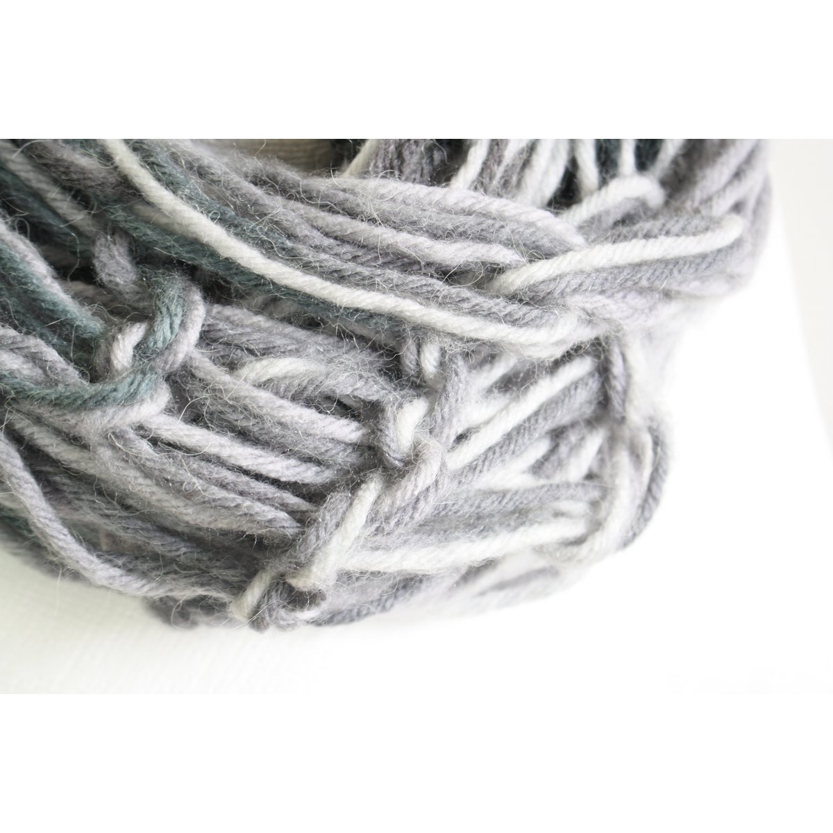 Dark green infinity scarf - wool